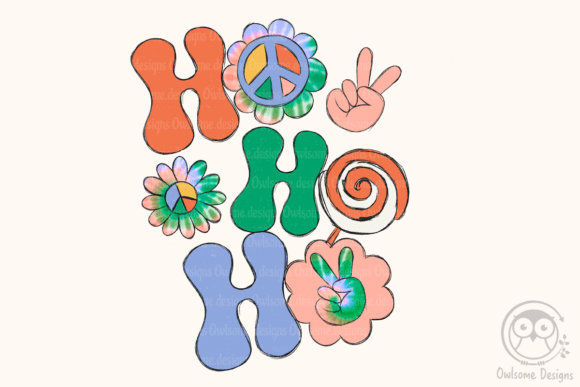 Download Ho Ho Ho Hippie Christmas Sublimation - Premium Resources