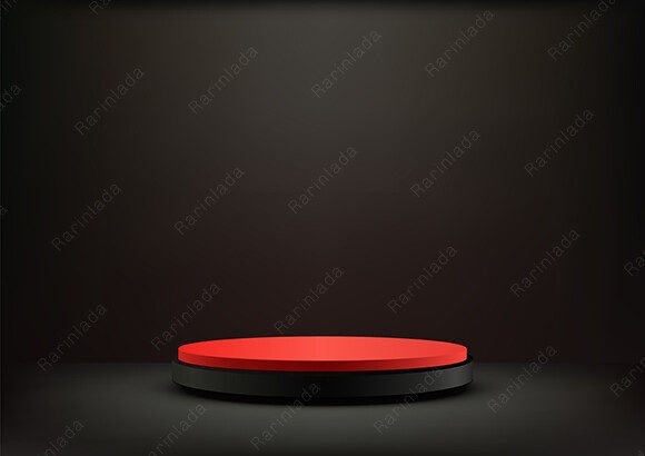 Download 3D Red and Black Podium Black Background - Red and black Collection