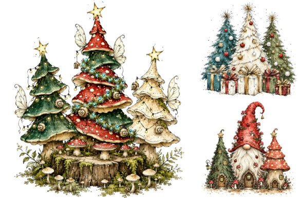 Download Watercolor Christmas Tree Clipart Bundle - Premium Bundle