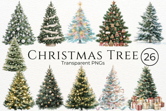Download Christmas Tree Watercolor Clipart - Christmas tree Collection
